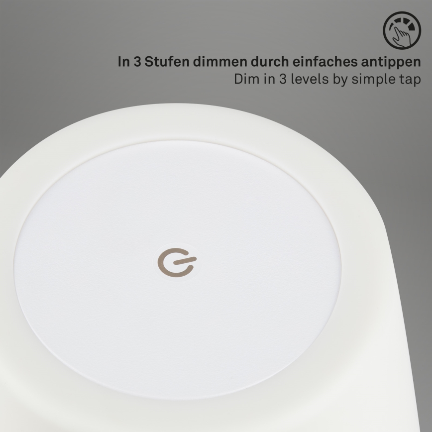 Brilo - LED Външна регулируема презареждаема лампа LED/3W/5V IP44 2000 mAh