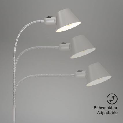 Brilo - Настолна лампа 1xE27/10W/230V матов хром
