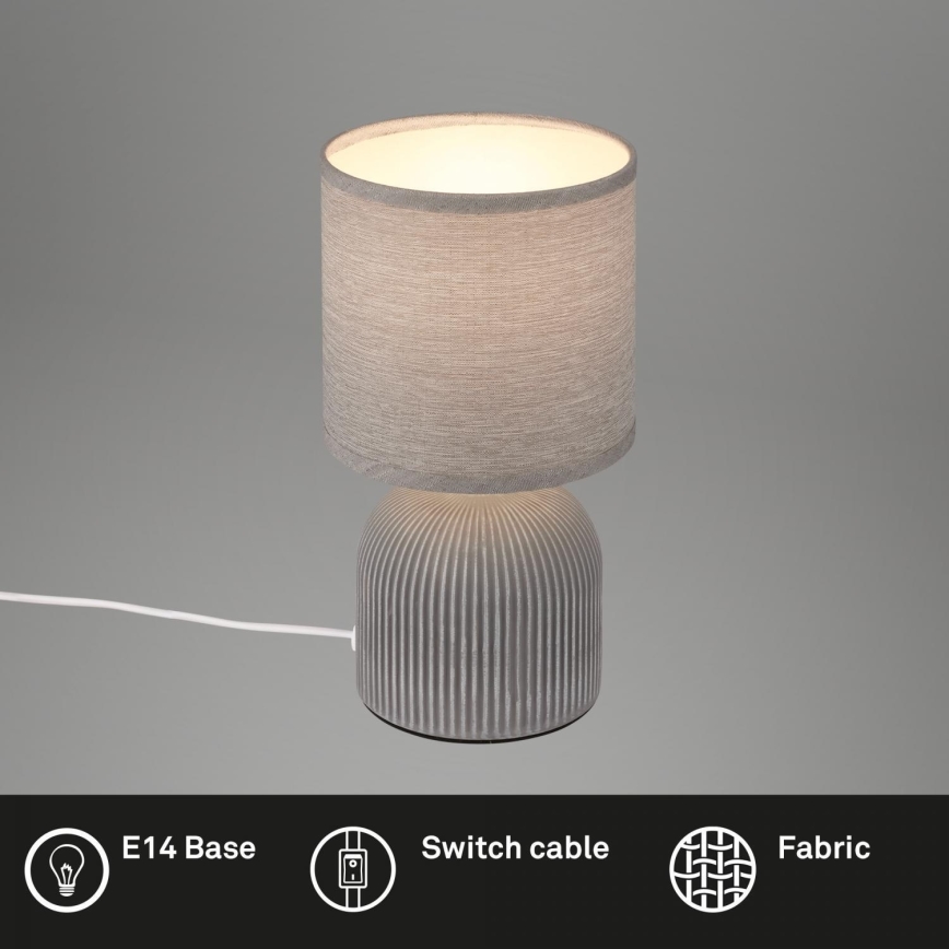 Brilo - Настолна лампа INO 1xE14/10W/230V сива