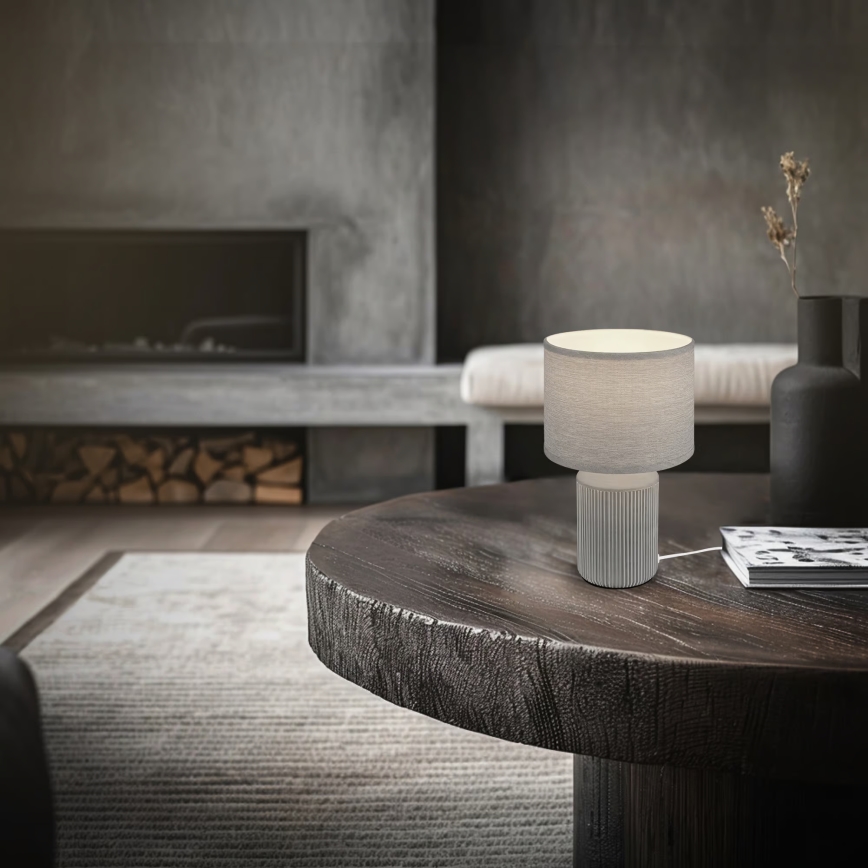 Brilo - Настолна лампа INO 1xE14/10W/230V сива