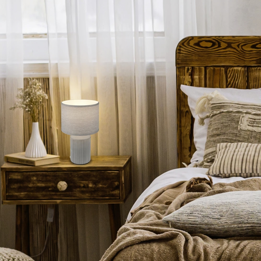 Brilo - Настолна лампа INO 1xE14/10W/230V сива