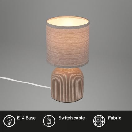 Brilo - Настолна лампа INO 1xE14/10W/230V кафява