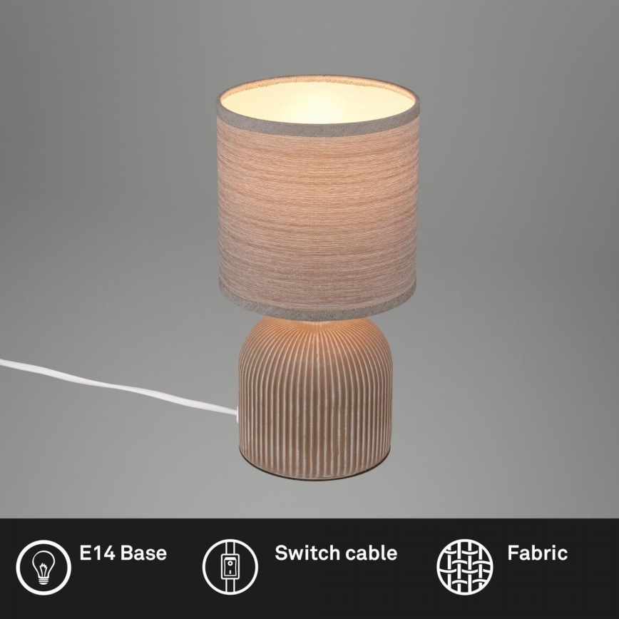 Brilo - Настолна лампа INO 1xE14/10W/230V кафява