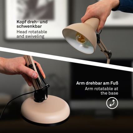 Brilo - Настолна лампа PIXA 1xE14/25W/230V бежова