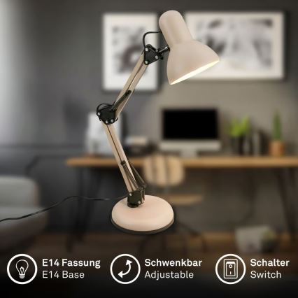 Brilo - Настолна лампа PIXA 1xE14/25W/230V бежова