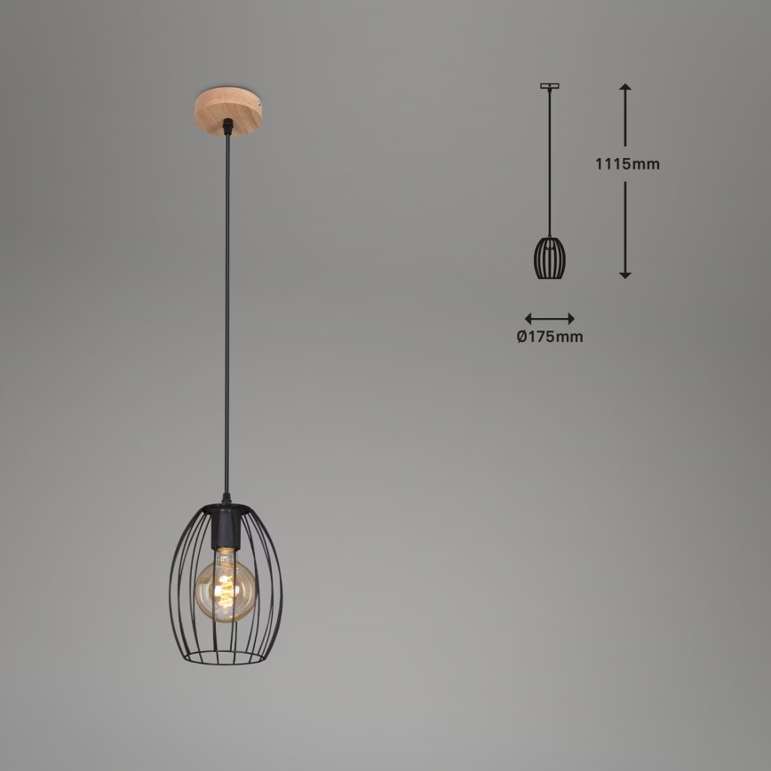 Brilo - Полилей на кабел WAKTU 1xE27/60W/230V