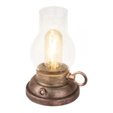 Brilo - регулируема LED външна презареждаема настолна лампа KANEA LED/1,5W/5V IP44 1200 mAh бронзова