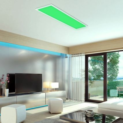 Brilo - RGBW Димируем плафон SLIM LED/24W/230V 3000-6500K 100x25 см + дистанционно управление