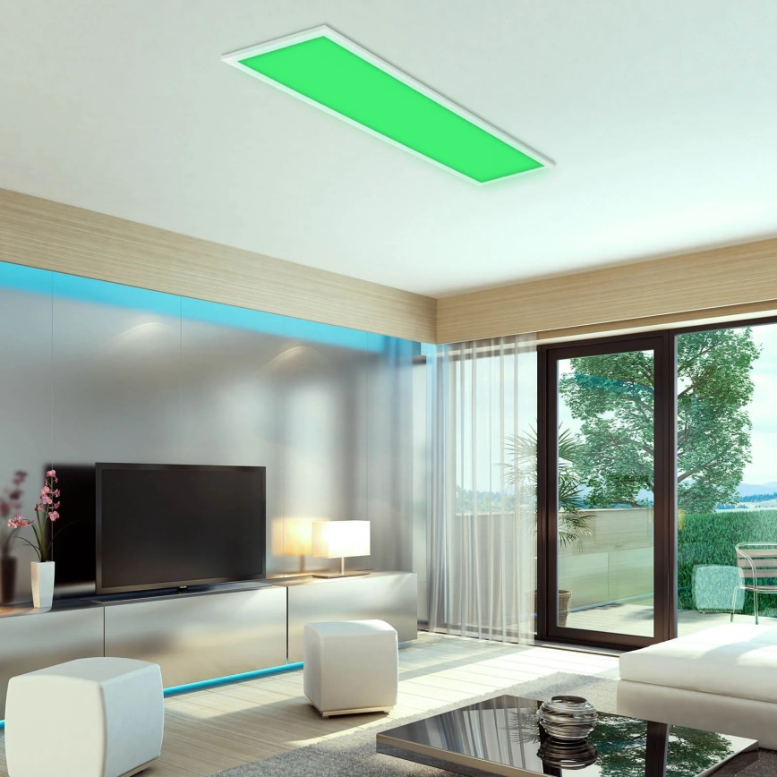 Brilo - RGBW Димируем плафон SLIM LED/24W/230V 3000-6500K 100x25 см + дистанционно управление