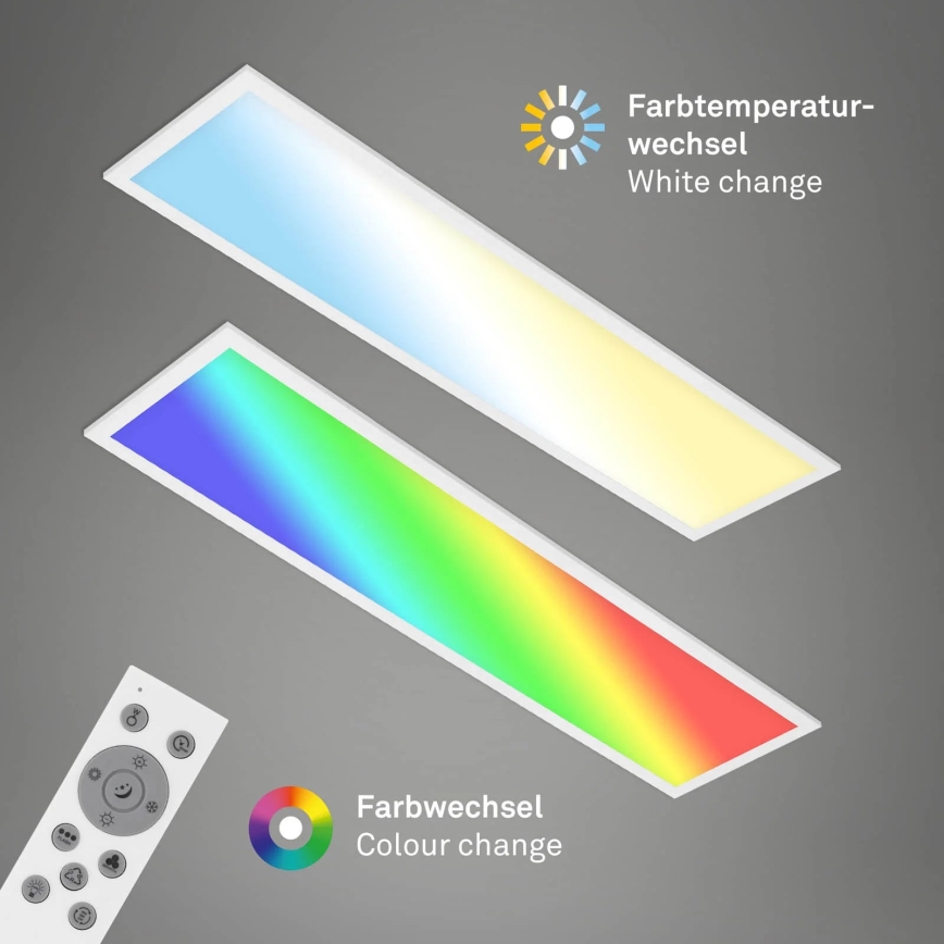 Brilo - RGBW Димируем плафон SLIM LED/24W/230V 3000-6500K 100x25 см + дистанционно управление