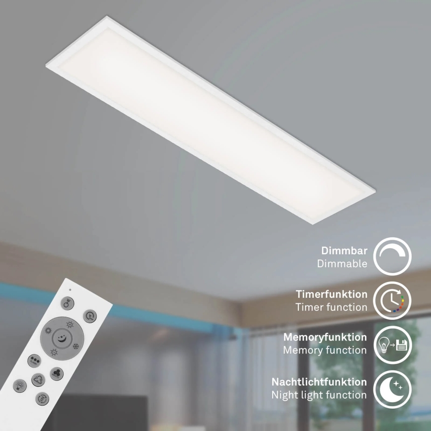 Brilo - RGBW Димируем плафон SLIM LED/24W/230V 3000-6500K 100x25 см + дистанционно управление