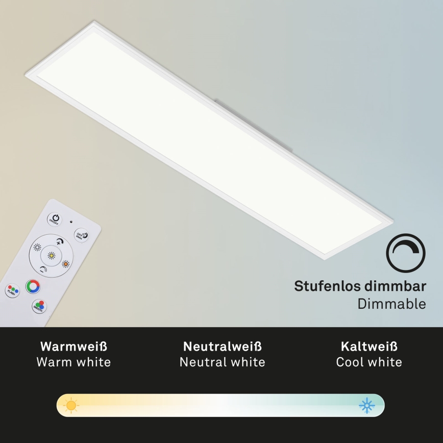 Brilo - RGBW Димируем плафон SLIM LED/40W/230V 3000-6500K + дистанционно управление