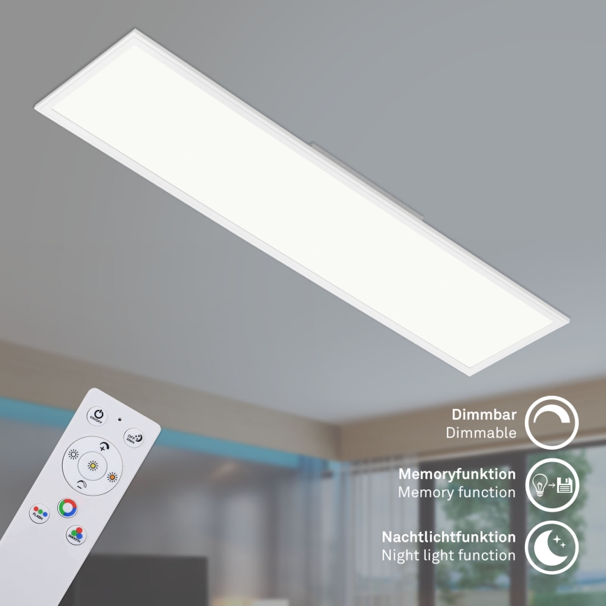 Brilo - RGBW Димируем плафон SLIM LED/40W/230V 3000-6500K + дистанционно управление
