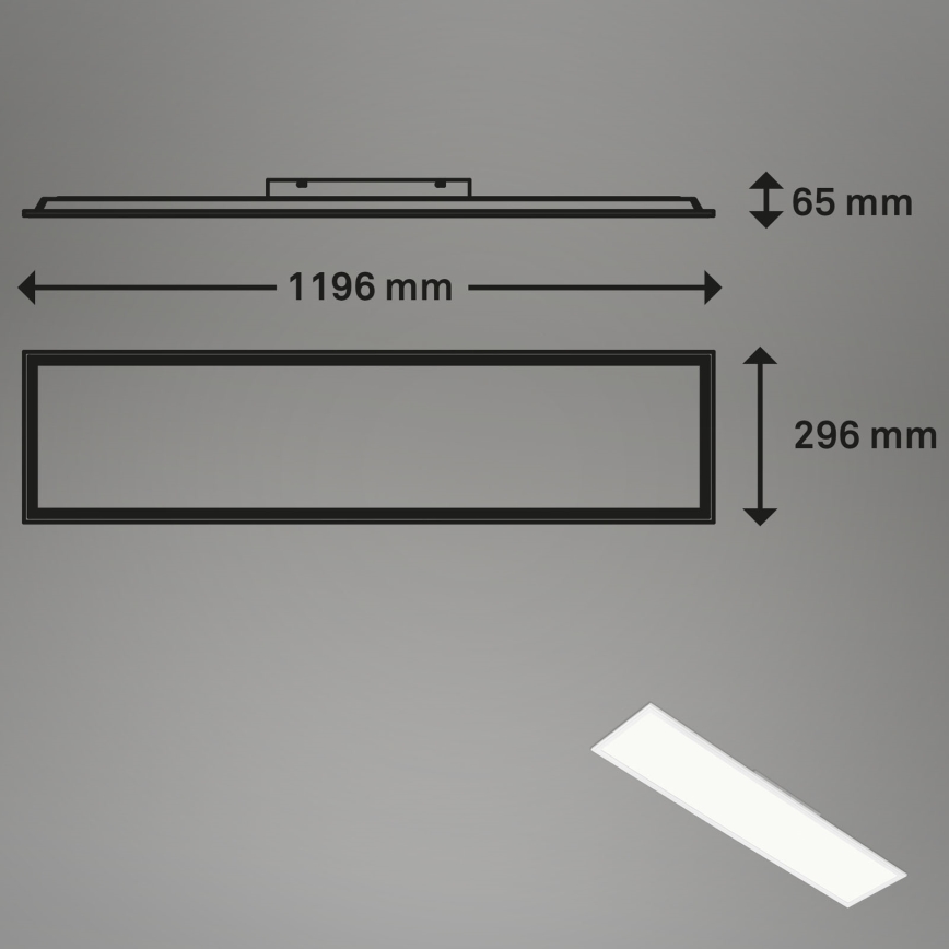 Brilo - RGBW Димируем плафон SLIM LED/40W/230V 3000-6500K + дистанционно управление