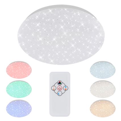 Brilo - RGBW Димируем плафон STARRY SKY LED/10W/230V + дистанционно управление