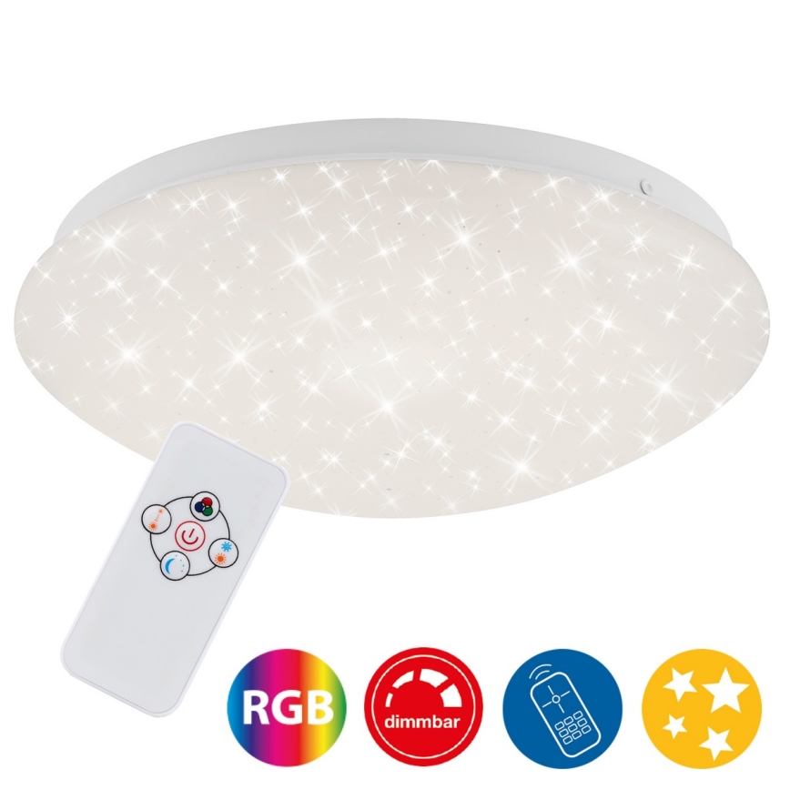 Brilo - RGBW Димируем плафон STARRY SKY LED/10W/230V + дистанционно управление