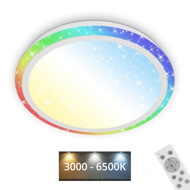 Brilo - RGBW Димируем плафон STARRY SKY LED/24W/230V 3000-6500K + дистанционно управление