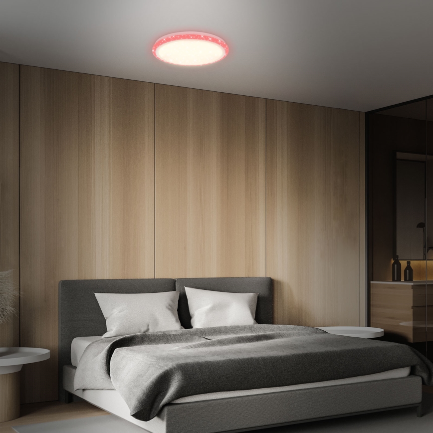 Brilo - RGBW Димируем плафон STARRY SKY LED/24W/230V 3000-6500K + дистанционно управление