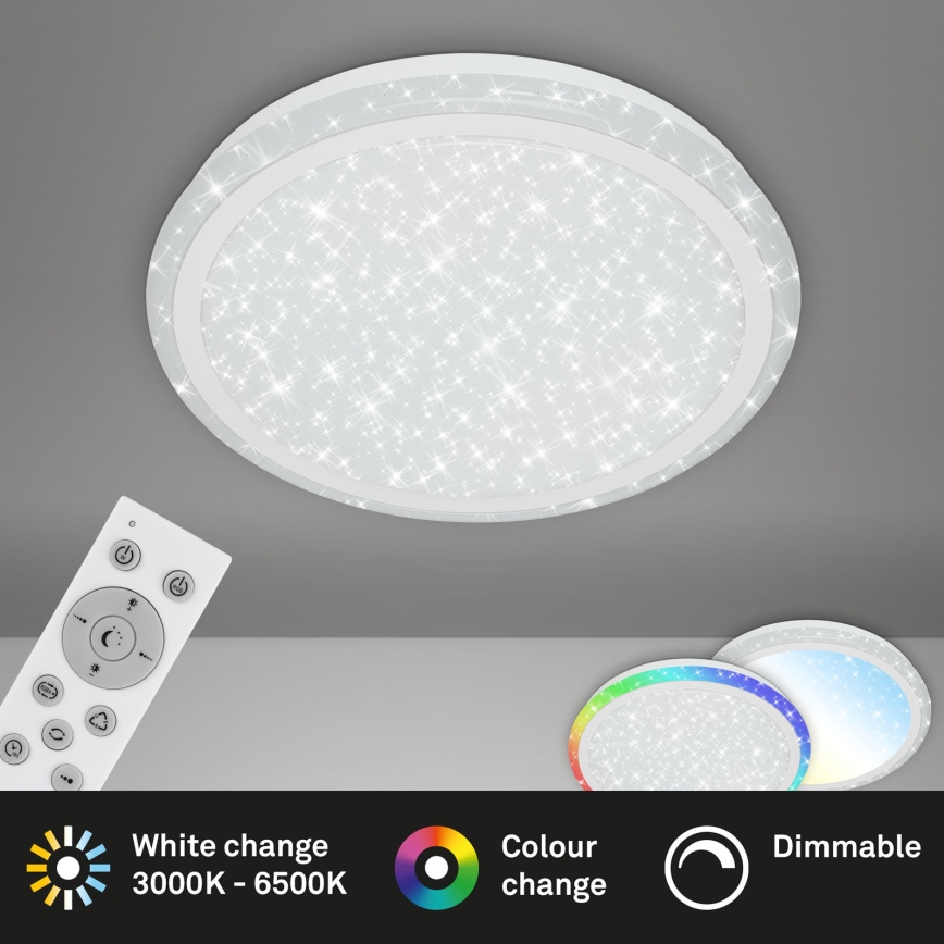 Brilo - RGBW Димируем плафон STARRY SKY LED/24W/230V 3000-6500K + дистанционно управление