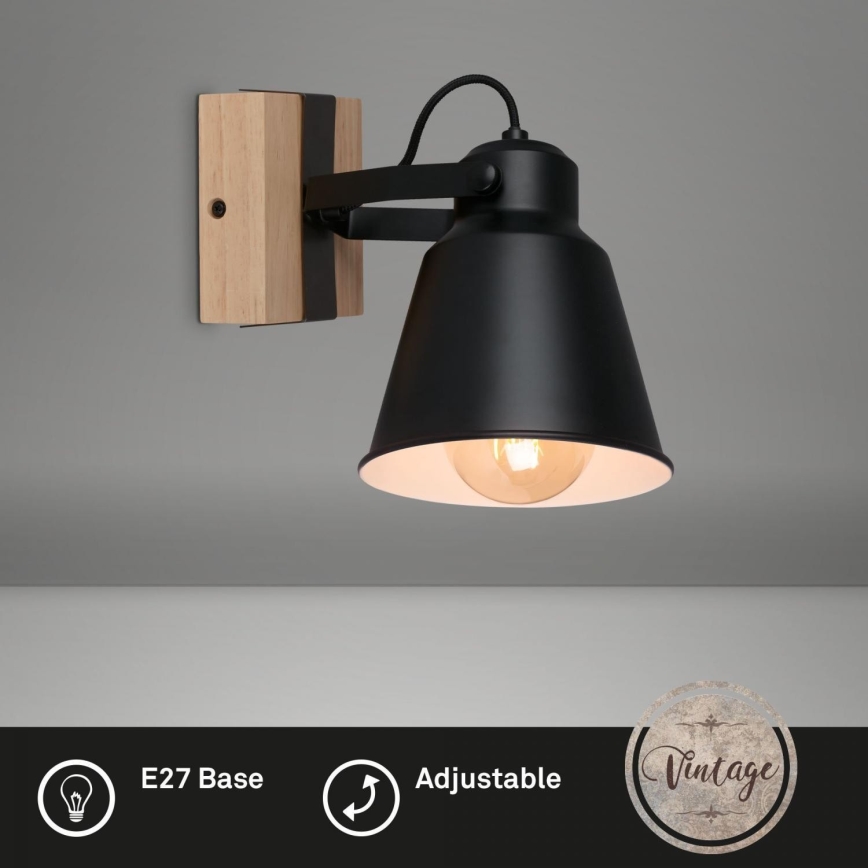 Brilo - Спот аплик TALLE  1xE27/40W/230V каучуково дърво