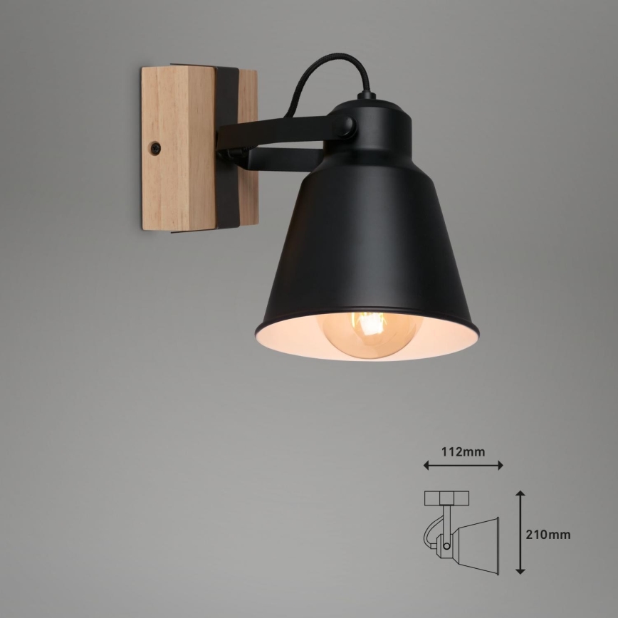 Brilo - Спот аплик TALLE  1xE27/40W/230V каучуково дърво