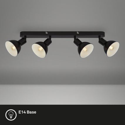 Brilo - Спот RETRO 4xE14/25W/230V черен