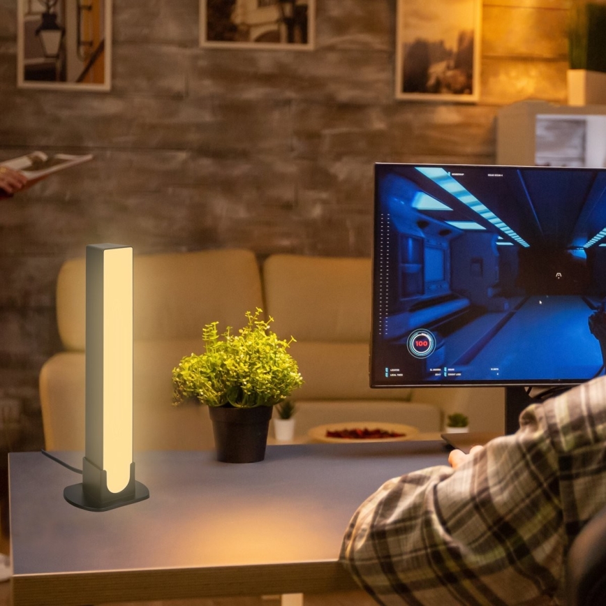 Brilo - К-кт 2x LED RGBIC Димируема настолна лампа LED/12W/230V 3000-6500K Wi-Fi Tuya