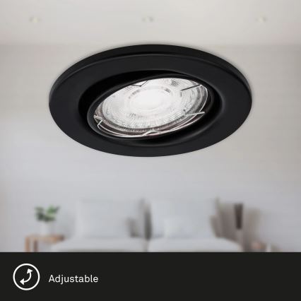 Brilo - К-кт 3x LED Лампа за вграждане в баня 1xGU10/5W/230V IP23 черен