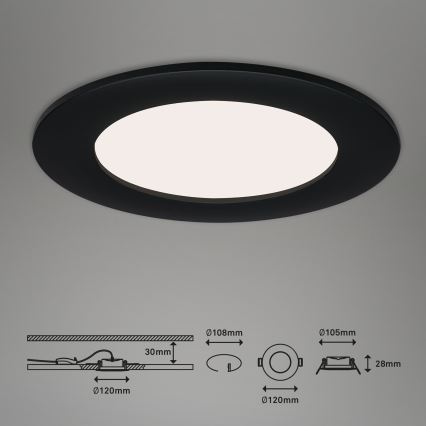 Brilo - К-кт 3x LED Лампа за вграждане в баня FLAT LED/7W/230V IP44