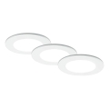 Brilo - К-кт 3x LED Лампа за вграждане в баня LED/4W/230V IP44 3000/4000K бял