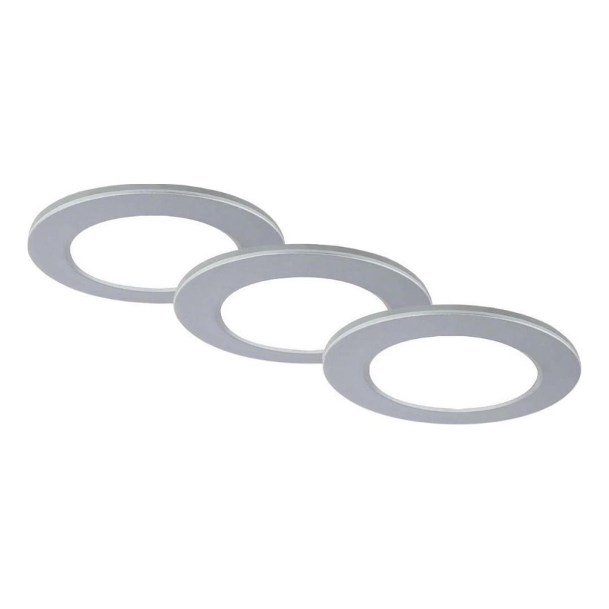Brilo - К-кт 3x LED Лампа за вграждане в баня LED/4W/230V IP44 3000/4000K сребрист