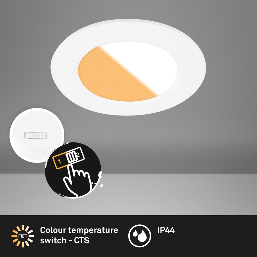 Brilo - К-кт 3x LED Лампа за вграждане в баня LED/4W/230V IP44 3000/4000K бял