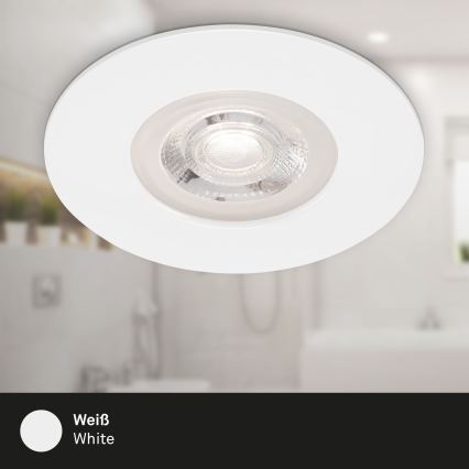 Brilo - К-кт 4x LED Лампа за вграждане в баня LED/4,9W/230V IP44 бял