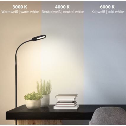 Briloner 1297-015 - LED Димируем гъвкав лампион LED/6,6W/230V 3000K/4000K/6000K