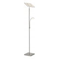 Briloner 1328-022 - димируема подова LED лампа LED/21W/230V + LED/3,5W матов хром