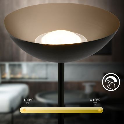 Briloner 1500015 - димируема LED подова лампа ESTATE LED/8W/5V 4000 mAh черна