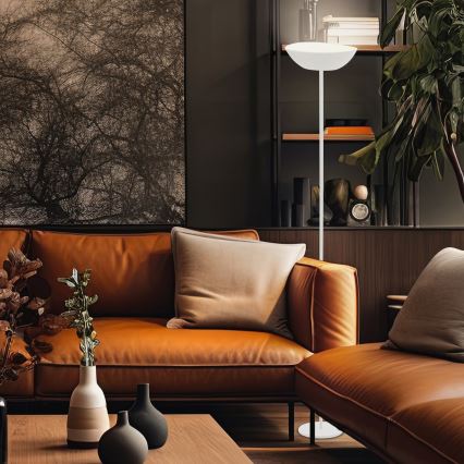 Briloner 1500016 - LED димируема подова лампа ESTATE LED/8W/5V 4000 mAh бяла