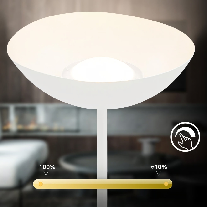 Briloner 1500016 - LED димируема подова лампа ESTATE LED/8W/5V 4000 mAh бяла