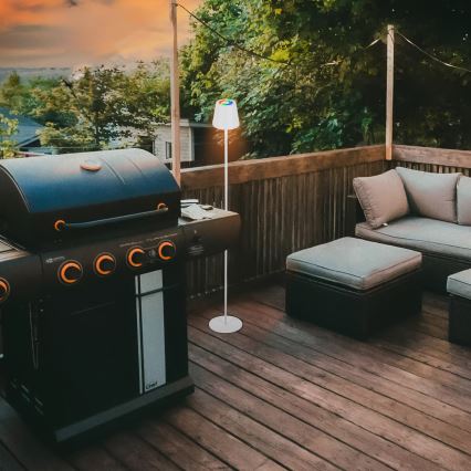 Briloner 1507016 - LED подова лампа KIKI с възможност за димиране LED/4,3W/5V IP44 2600 mAh бяла