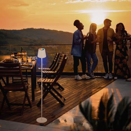 Briloner 1507016 - LED подова лампа KIKI с възможност за димиране LED/4,3W/5V IP44 2600 mAh бяла