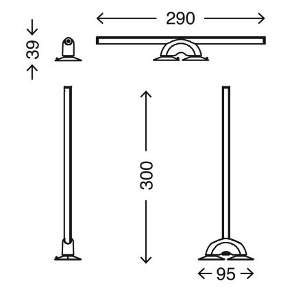 Briloner 2007-019 - LED Димируема лампа за огледало LED/7W/230V 2700-6500K