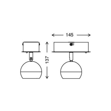 Briloner 2040-012 - LED RGB регулируемо точково осветително тяло 1xLED/3,3W/230V + дистанционно управление
