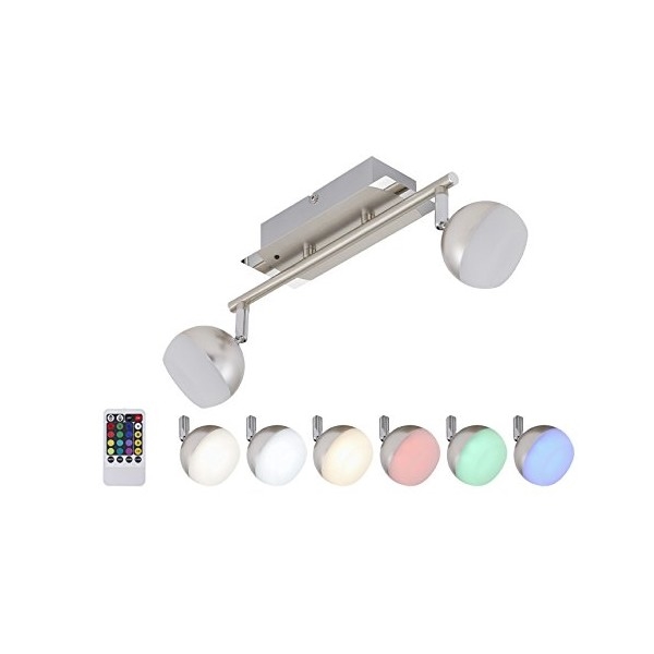 Briloner 2040-022 - LED RGB Димируема  Точково осветление, луна 2xLED/3,3W/230V + DO