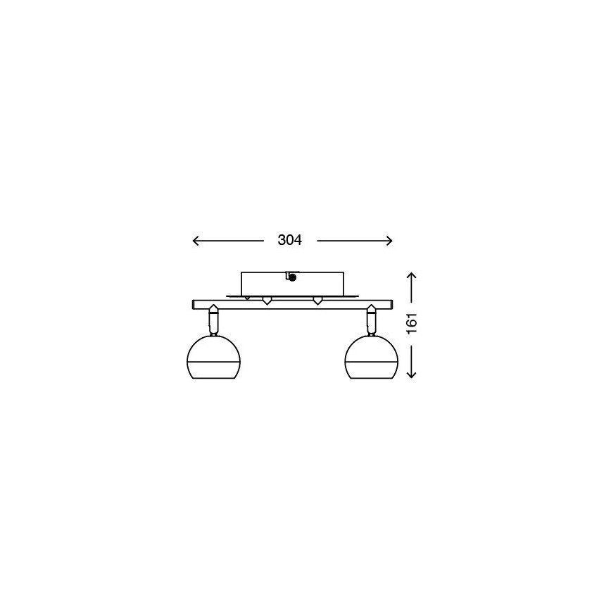Briloner 2040-022 - LED RGB Димируема  Точково осветление, луна 2xLED/3,3W/230V + DO
