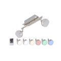 Briloner 2040-022 - LED RGB регулируемо точково осветително тяло 2xLED/3,3W/230V + дистанционно управление