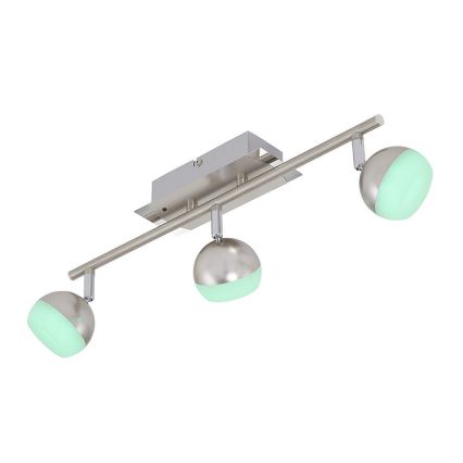 Briloner 2040-032 - LED RGB регулируемо точково осветително тяло 3xLED/3,3W/230V + дистанционно управление