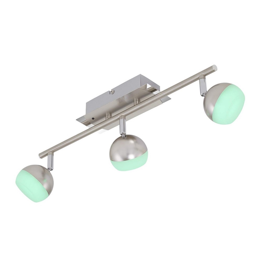 Briloner 2040-032 - LED RGB регулируемо точково осветително тяло 3xLED/3,3W/230V + дистанционно управление