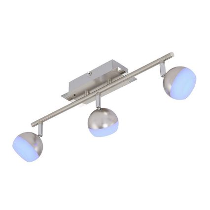 Briloner 2040-032 - LED RGB регулируемо точково осветително тяло 3xLED/3,3W/230V + дистанционно управление
