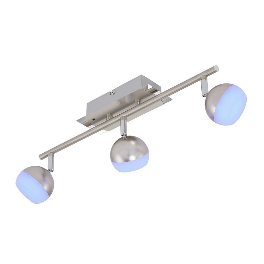 Briloner 2040-032 - LED RGB регулируемо точково осветително тяло 3xLED/3,3W/230V + дистанционно управление