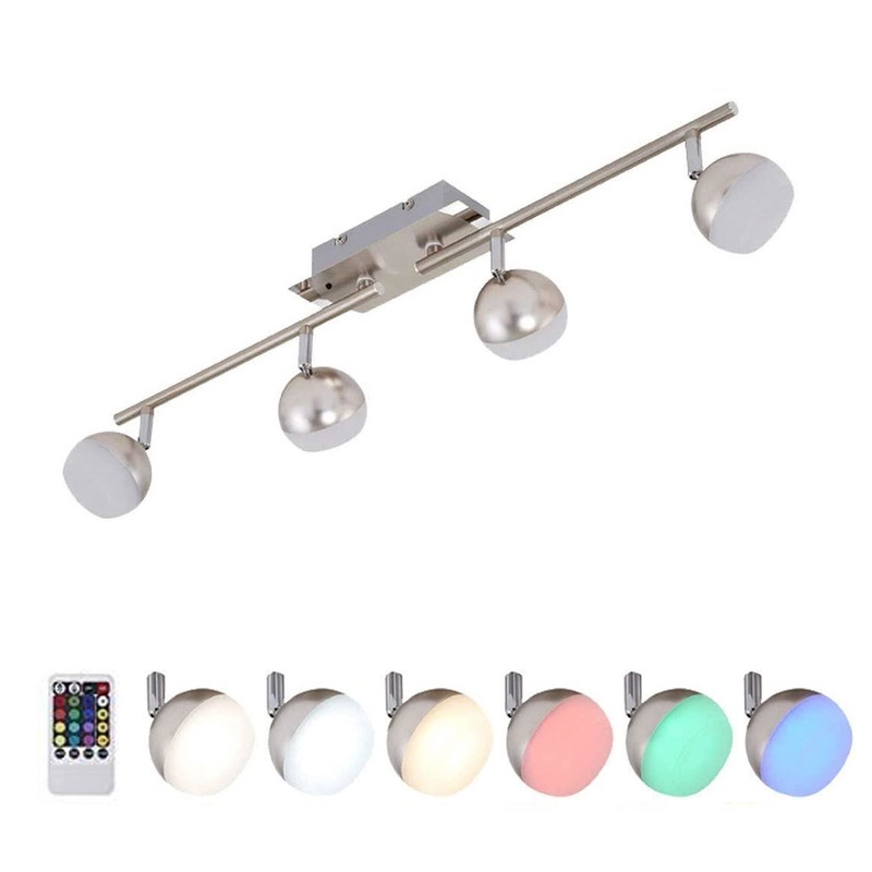 Briloner 2040-042 - LED RGB Димируем спот BAFFLE 4xLED/3,3W/230V + дистанционно управление